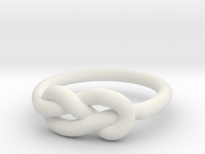 Infinity Knot-sz15 in White Natural Versatile Plastic
