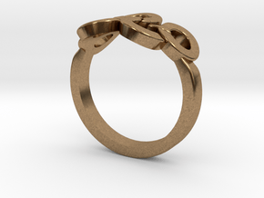 Olympic Ring-sz19 in Natural Brass