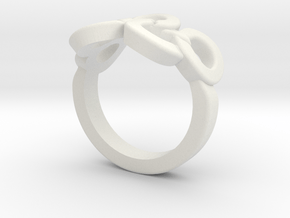 Olympic Ring-sz15 in White Natural Versatile Plastic