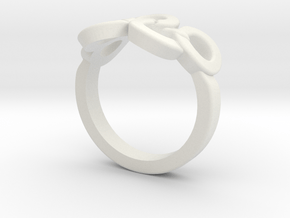 Olympic Ring-sz17 in White Natural Versatile Plastic