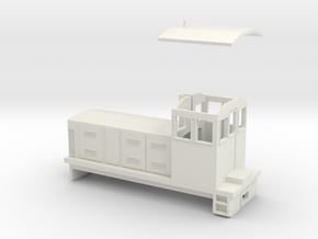 HOn30 Endcab Locomotive ("Eva") in White Natural Versatile Plastic