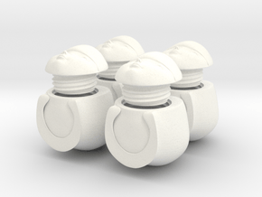 four heads in White Processed Versatile Plastic