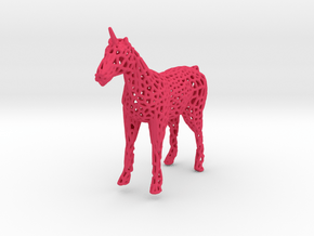Unicorn Voronoi in Pink Processed Versatile Plastic