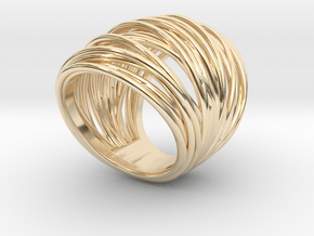 38mm Wide Wrap Ring Size 8 in 14K Yellow Gold