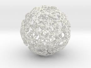 Linked Voronoi - Large in White Natural Versatile Plastic