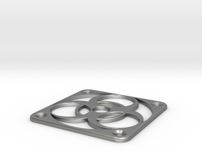 PC Fan grill - BioHazard - (50mm) in Natural Silver