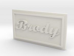 Brody Name patched in White Natural Versatile Plastic