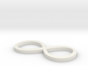 Infinity Loop in White Natural Versatile Plastic