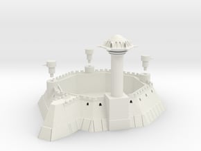 Martian 8 Sided Villa Fortress With Towers in White Natural Versatile Plastic