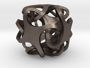 Hexatron in Polished Bronzed Silver Steel