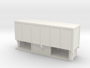 JCDecaux Shelter (enclosed) 1:148 N Gauge in White Natural Versatile Plastic