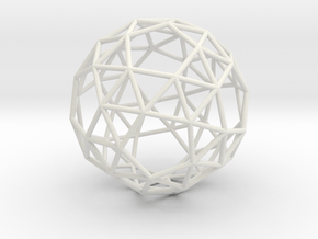 SnubDodecahedron 100mm in White Natural Versatile Plastic