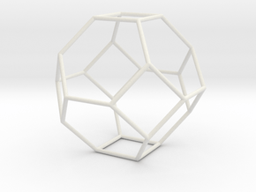 TruncatedOctahedron 100mm in White Natural Versatile Plastic