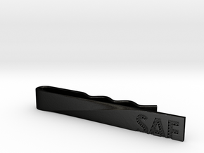 "SAF" Tie Bar in Matte Black Steel