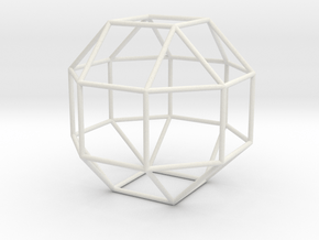 SmallRhombicuboctahedron 100mm in White Natural Versatile Plastic