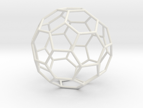 TruncatedIcosahedron 100mm in White Natural Versatile Plastic