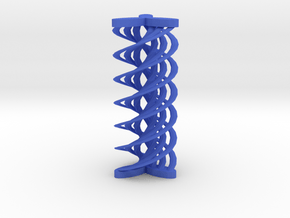 Spirals array in Blue Processed Versatile Plastic