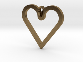 Pendant 'Heart' in Natural Bronze