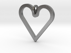 Pendant 'Heart' in Natural Silver