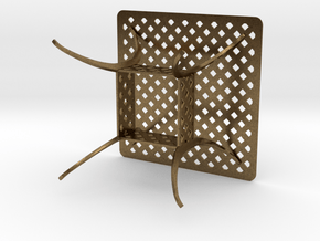 36x36 Beasketweave Table - Scale 1 To 12 in Natural Bronze