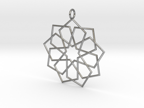 eastern ornament rounded in Natural Silver