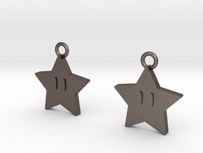 mario star v2 in Polished Bronzed Silver Steel