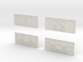CP11 Flat Control Panels Design (28mm) in White Natural Versatile Plastic