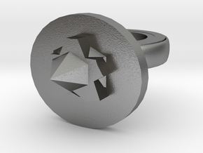 Spike Ring 20x20mm More Printable (3) in Natural Silver