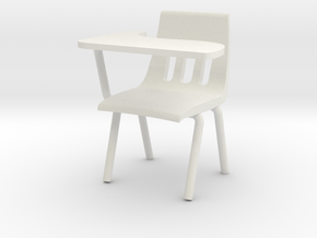 1:24 Classchair Right Hand in White Natural Versatile Plastic