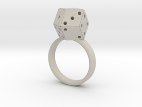 Rhombic Die Ring in Natural Sandstone