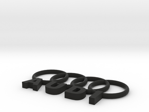 Audi Key chain  in Black Natural Versatile Plastic