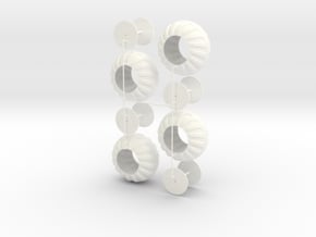 Huge Science Fiction Balloon Tires in White Processed Versatile Plastic