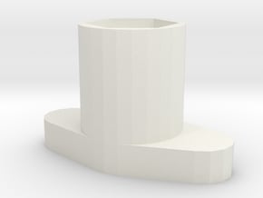 Low Profile 1/2" Hex Cap Screwdriver in White Natural Versatile Plastic