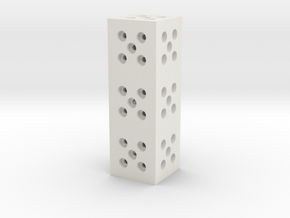 Building Block 1x3 in White Natural Versatile Plastic