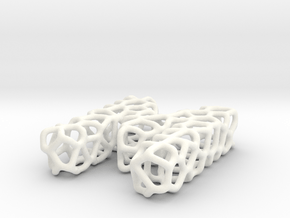 Organic Letter M Pendant in White Processed Versatile Plastic