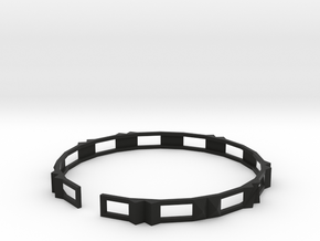 Disco - Small plastic bracelet. in Black Natural Versatile Plastic