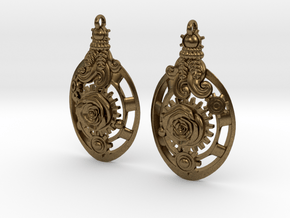 Botanika Mechanicum Earrings in Natural Bronze