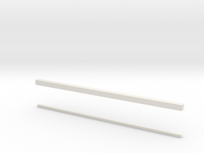 thin bars 1mm and 2mm in White Natural Versatile Plastic
