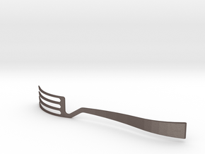 Jinard Flatware Fork in Polished Bronzed Silver Steel