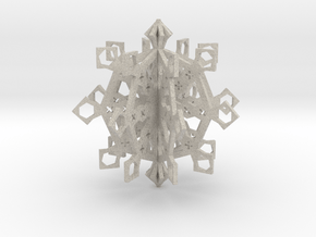 snowflake ornament in Natural Sandstone