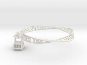 My Keepon Moebius Head Band or Belt – Bracelet in White Natural Versatile Plastic