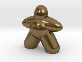 Ellipsoid Meeple in Natural Bronze