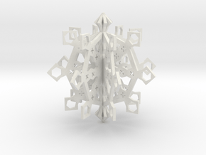 snowflake ornament in White Natural Versatile Plastic