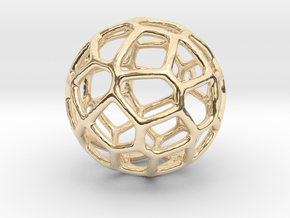 Organic Sphere Pendant in 14K Yellow Gold