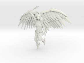 5 Inch Tall Metal Angel Hollow in White Natural Versatile Plastic