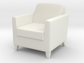 1:24 Arm Chair 1 in White Natural Versatile Plastic