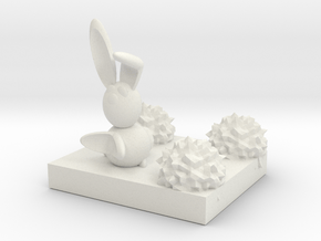 Bunny in White Natural Versatile Plastic