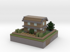 Maison Minecraft in Full Color Sandstone