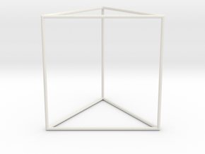 triangular prism 70mm in White Natural Versatile Plastic