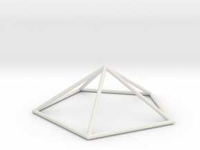 pentagonal pyramid 70mm in White Natural Versatile Plastic